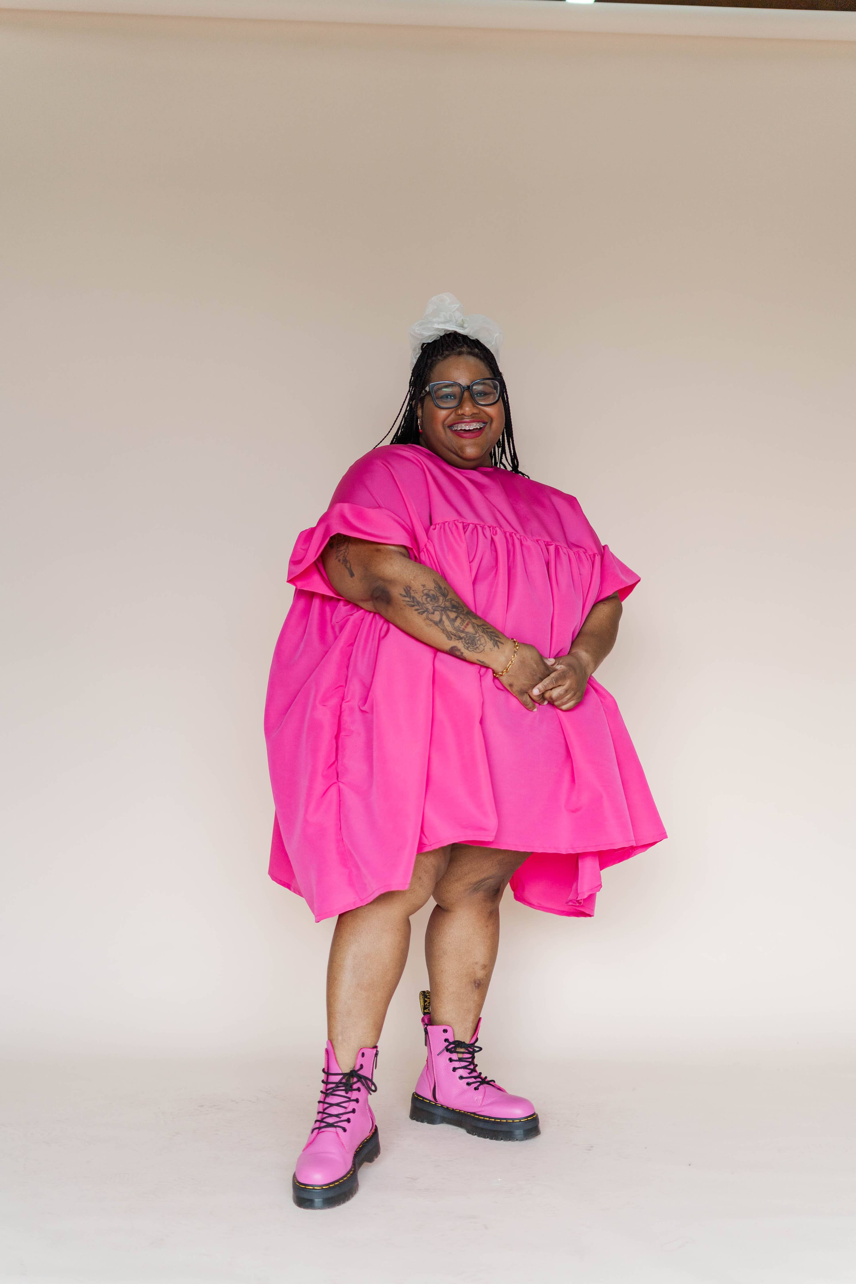 Hot Pink Mini Mushroom Dress