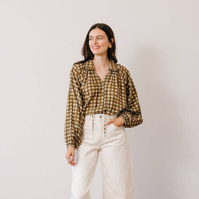 Painted Gingham Willa Top