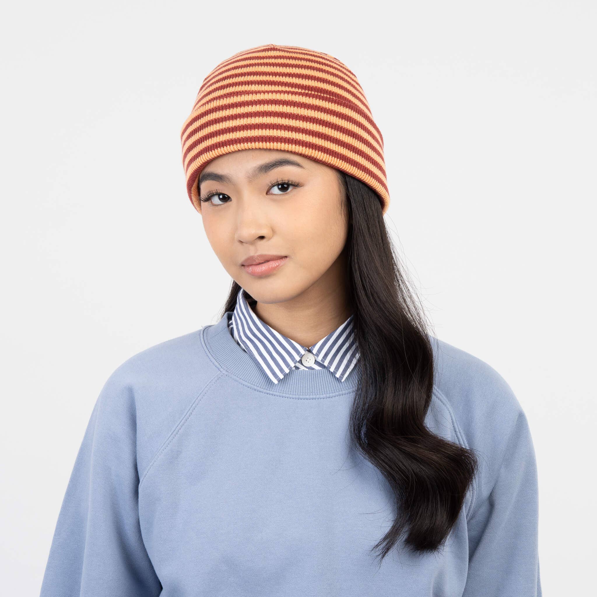Simple Stripe Knit Beanie