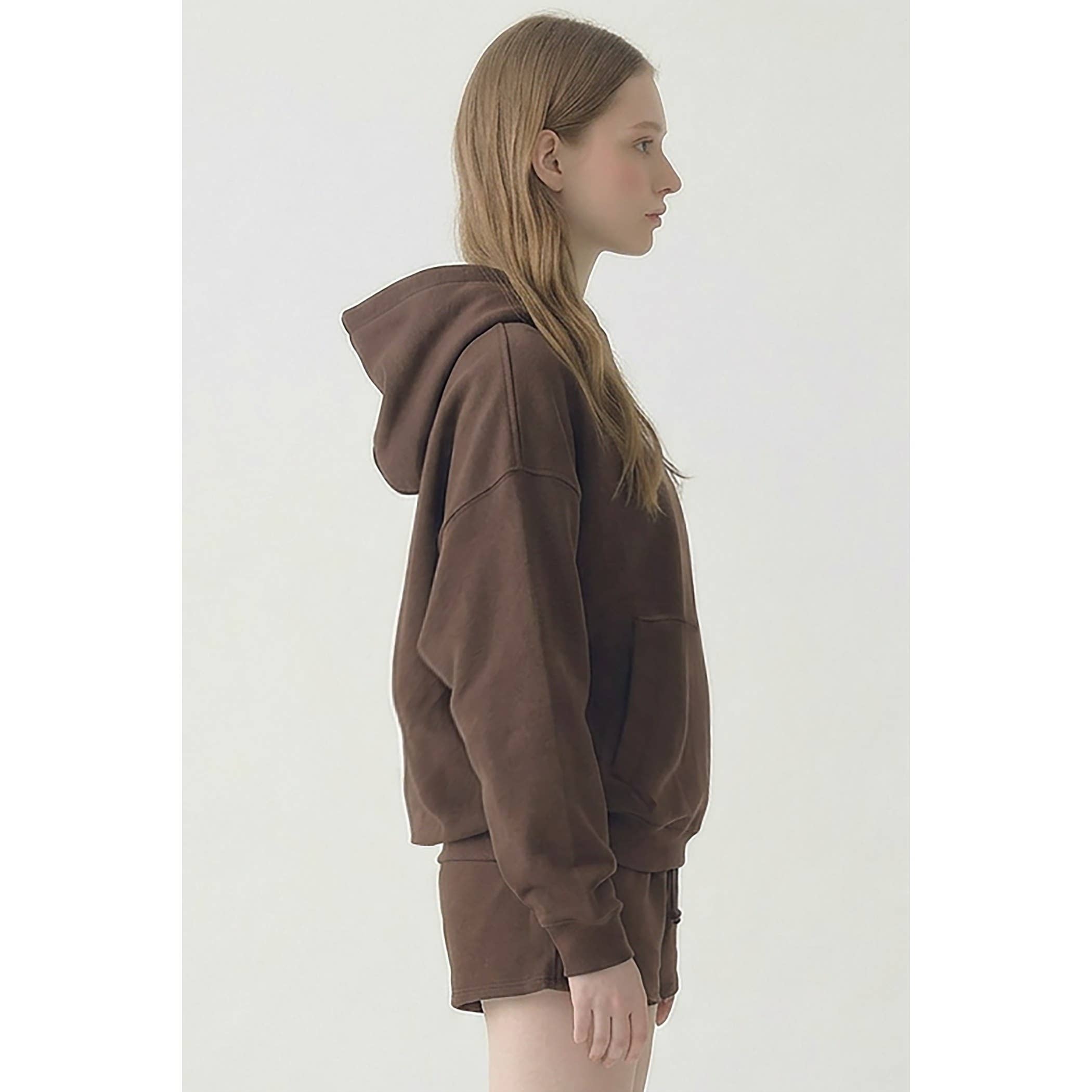 Cotton Terry Hoodie | Chocolate