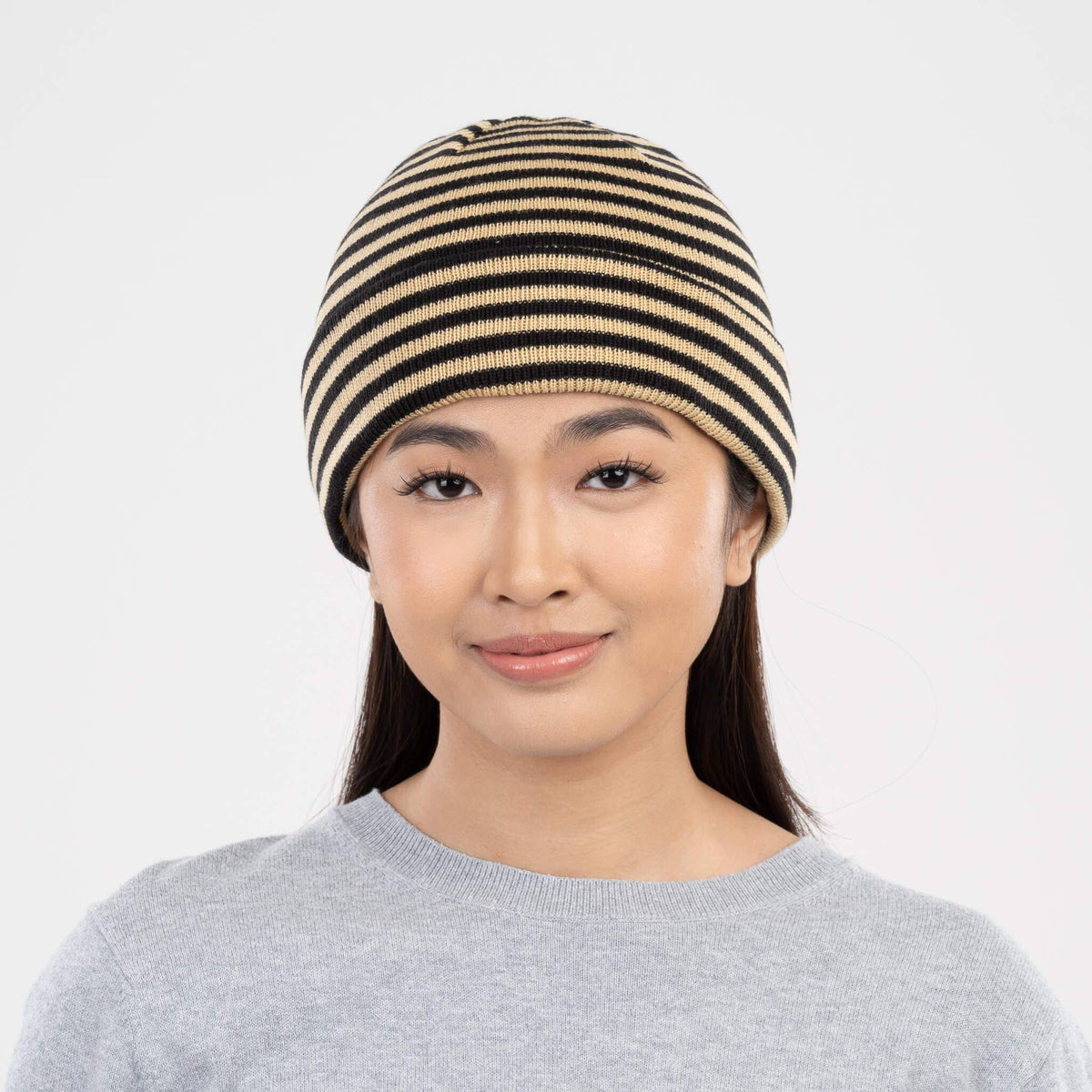 Simple Stripe Knit Beanie