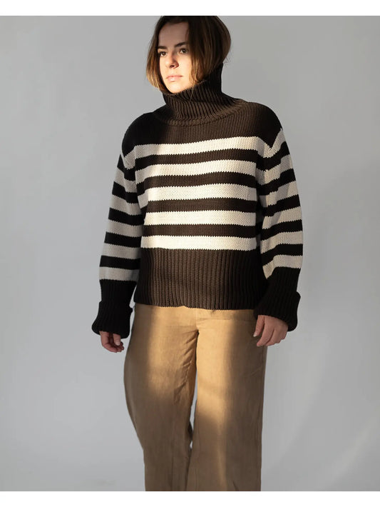 Striped Heavy Knit Sweater