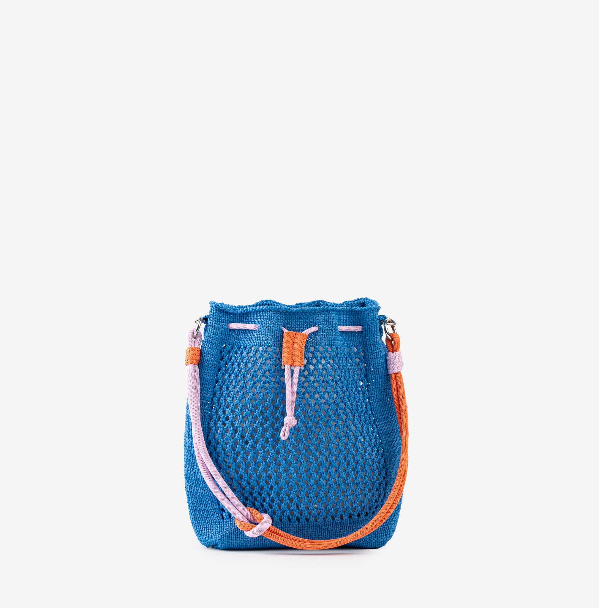 Drawstring Raffia Mini Bag