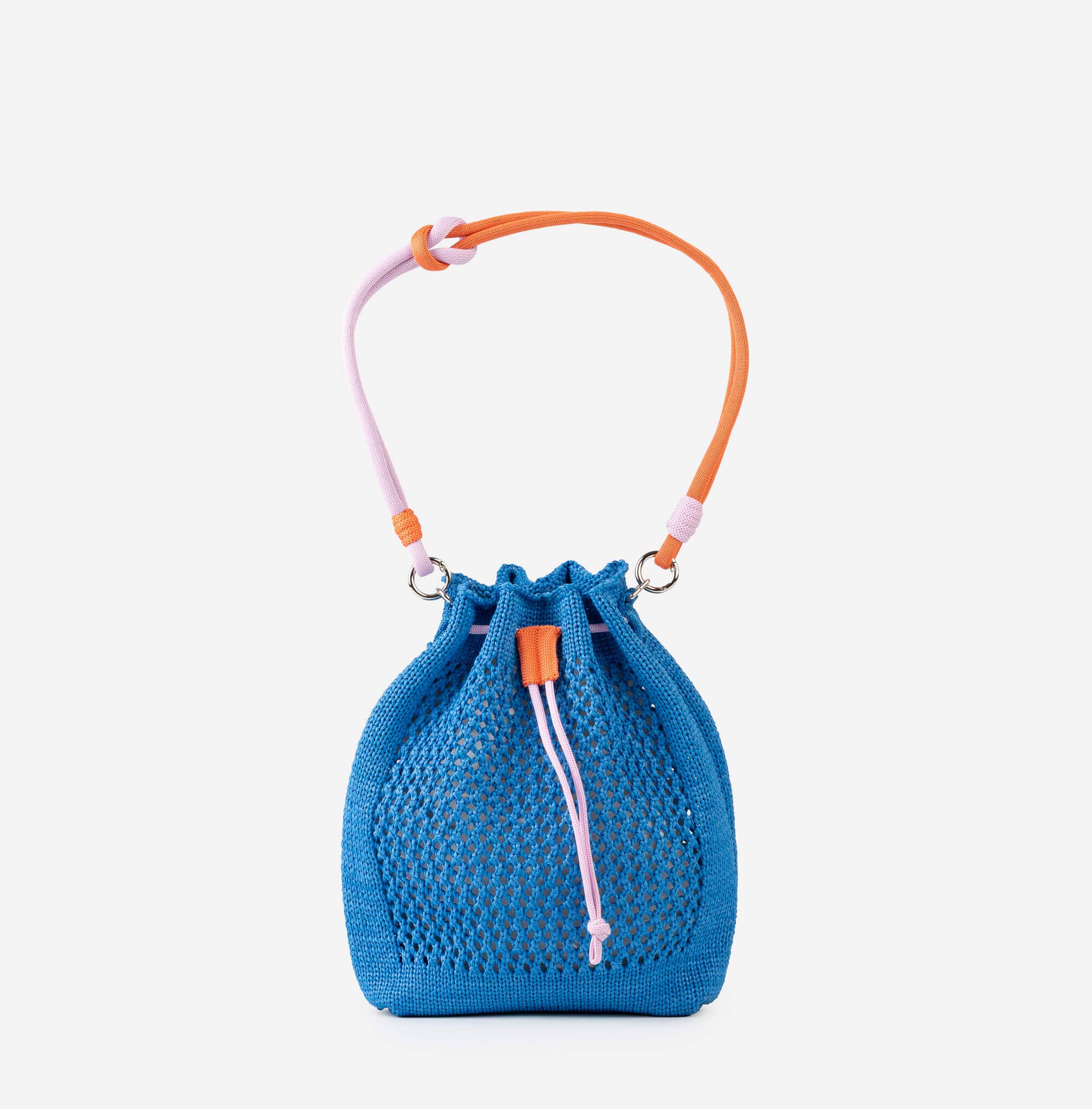 Drawstring Raffia Mini Bag