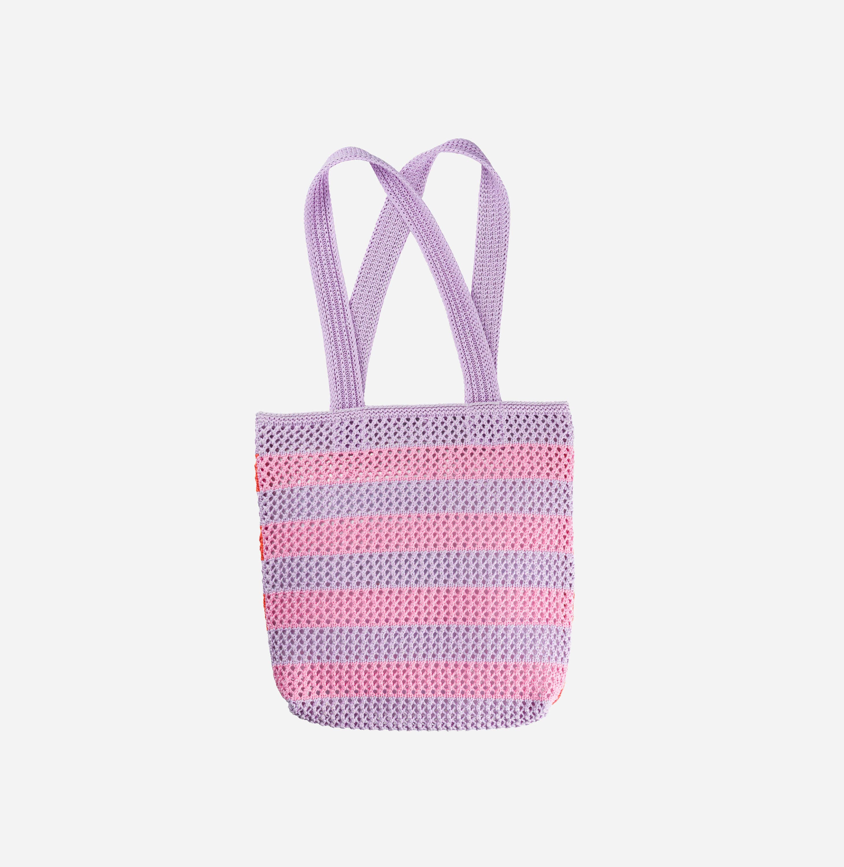 Stripe Raffia Tote