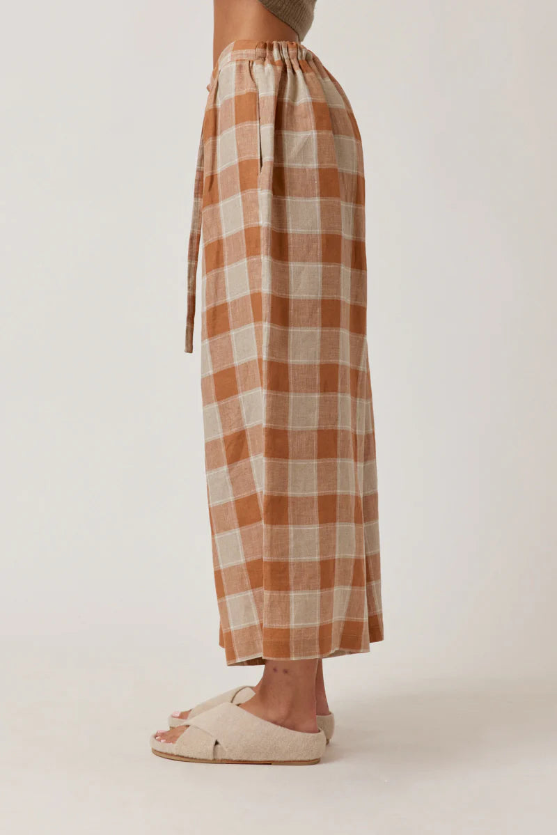 Front Tie Linen Pants