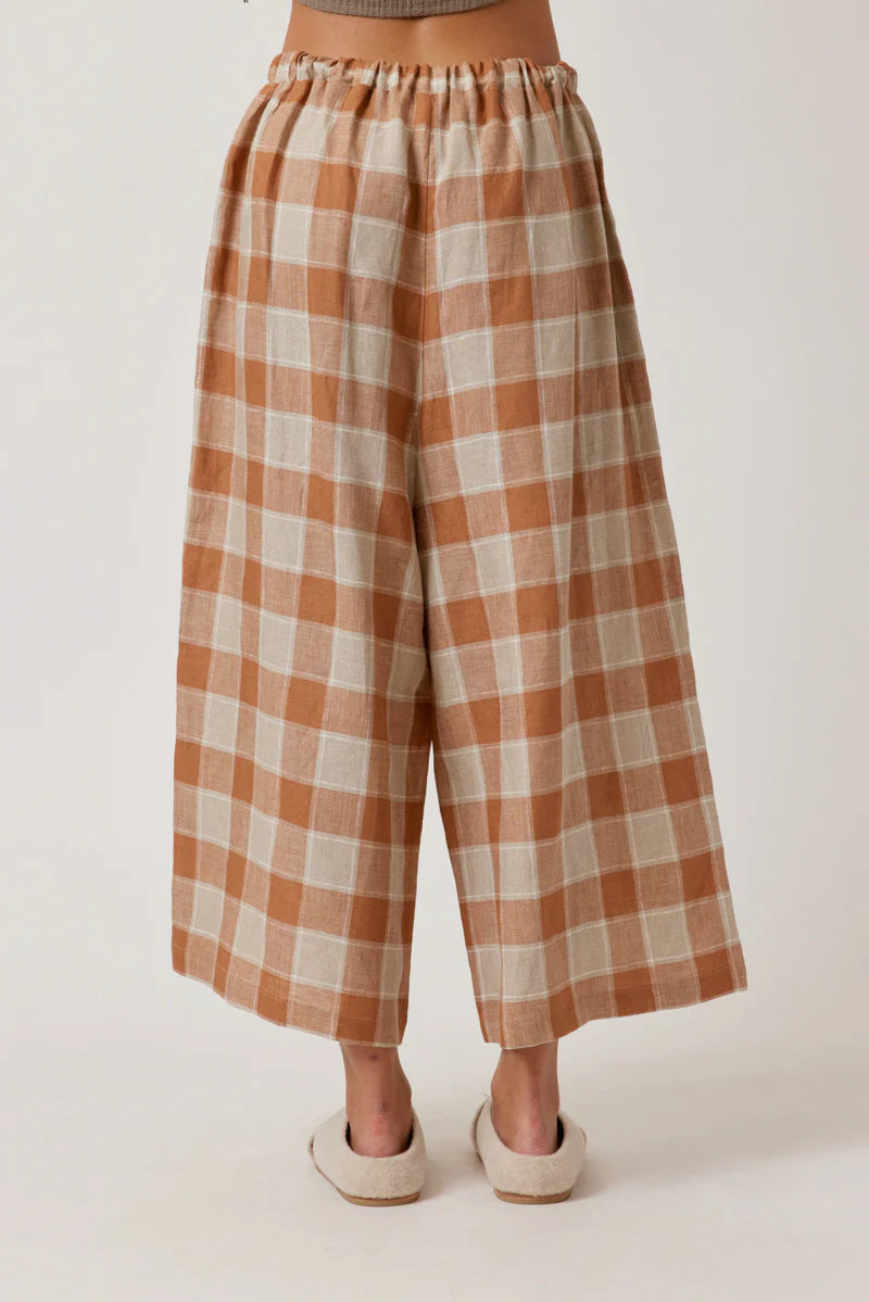 Front Tie Linen Pants