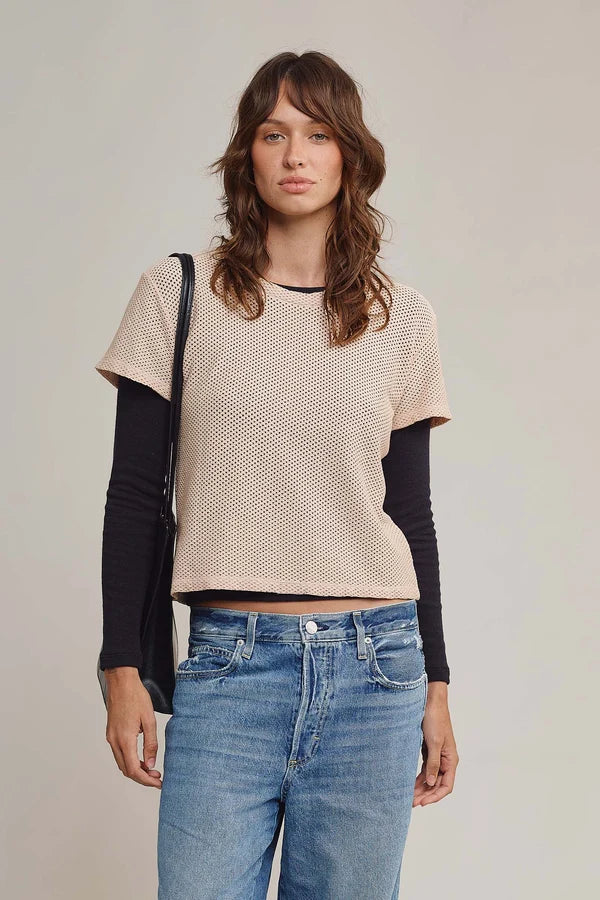 Carmen Mesh Cropped Tee