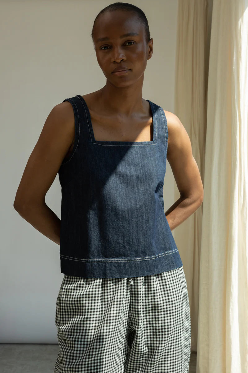 Jess-Leigh Organic Cotton Denim Vest