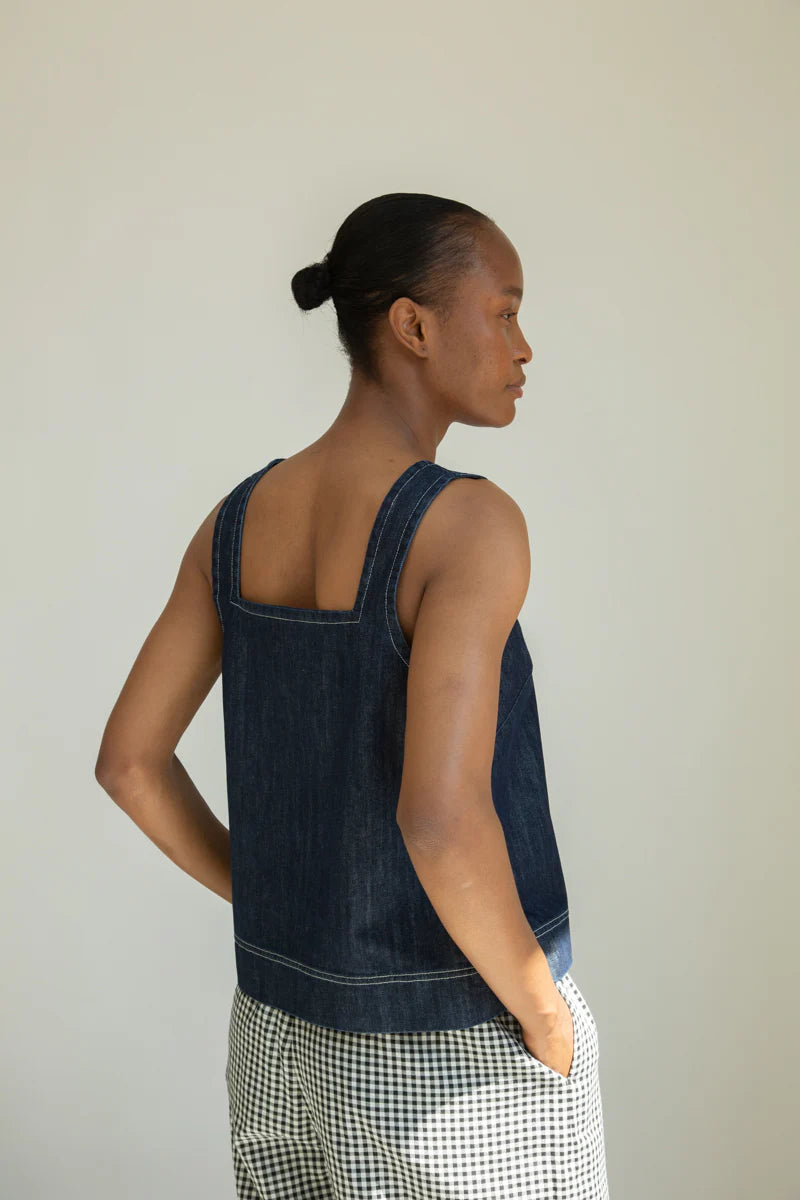 Jess-Leigh Organic Cotton Denim Vest