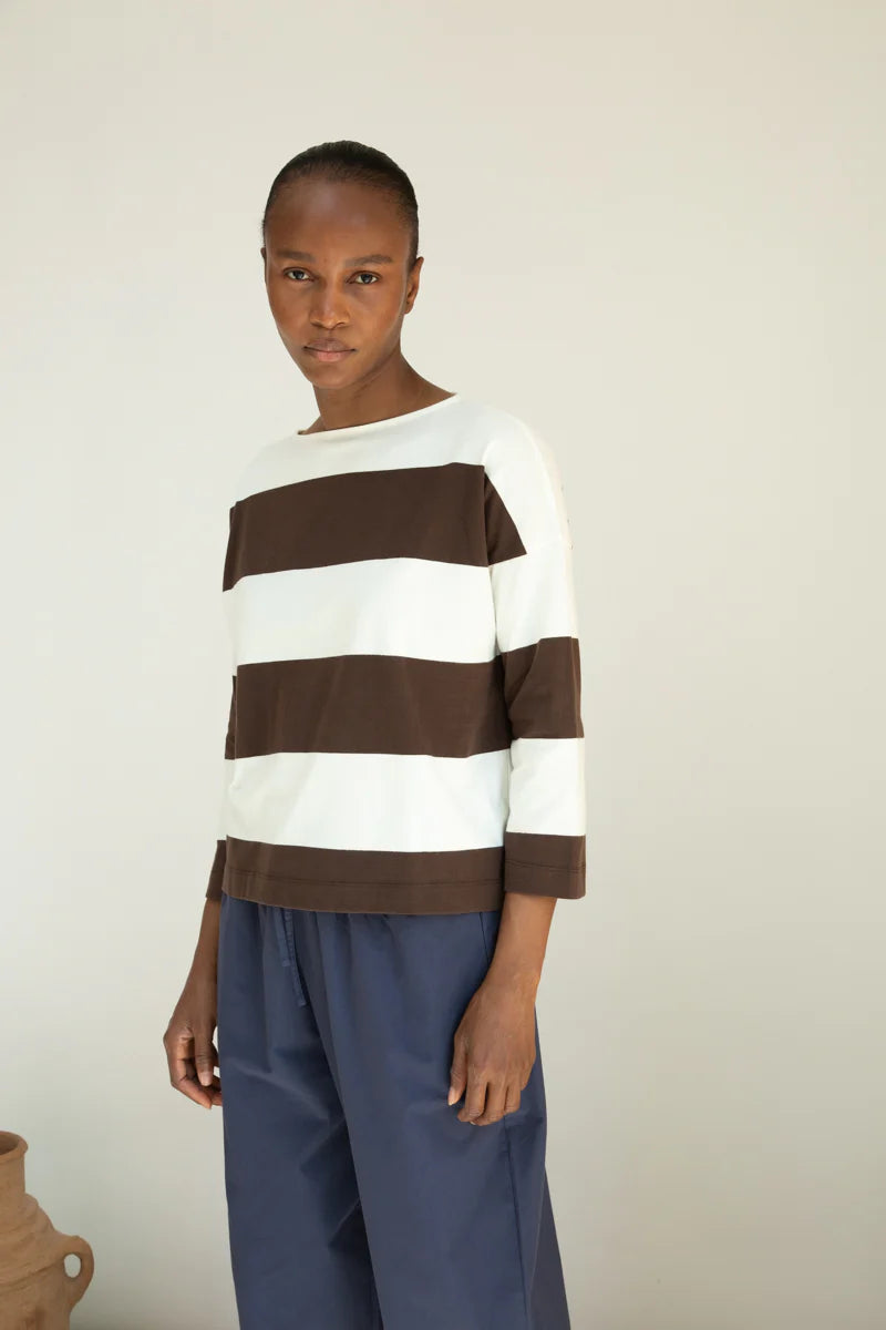 Leia-Sue Organic Cotton Jersey Stripe Top