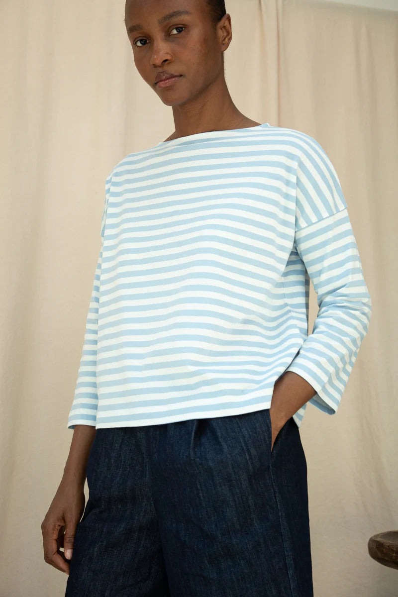 Leia-Sue Organic Cotton Jersey Stripe Top