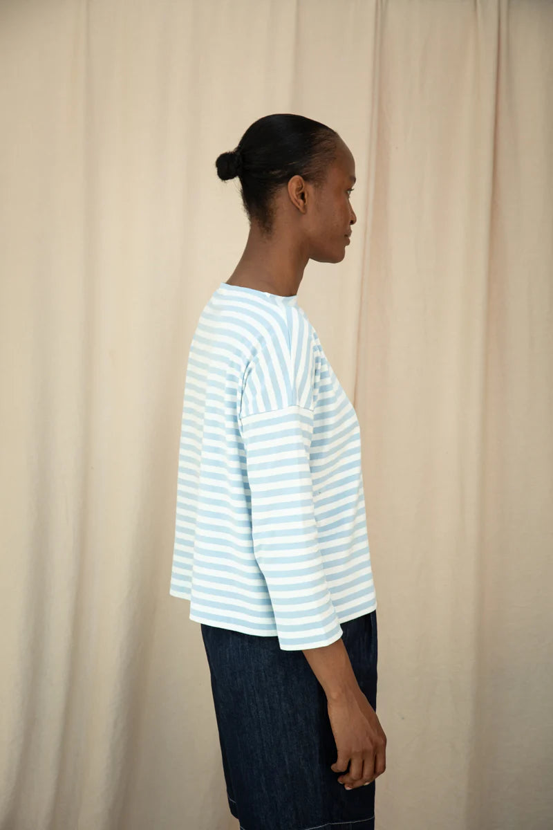 Leia-Sue Organic Cotton Jersey Stripe Top