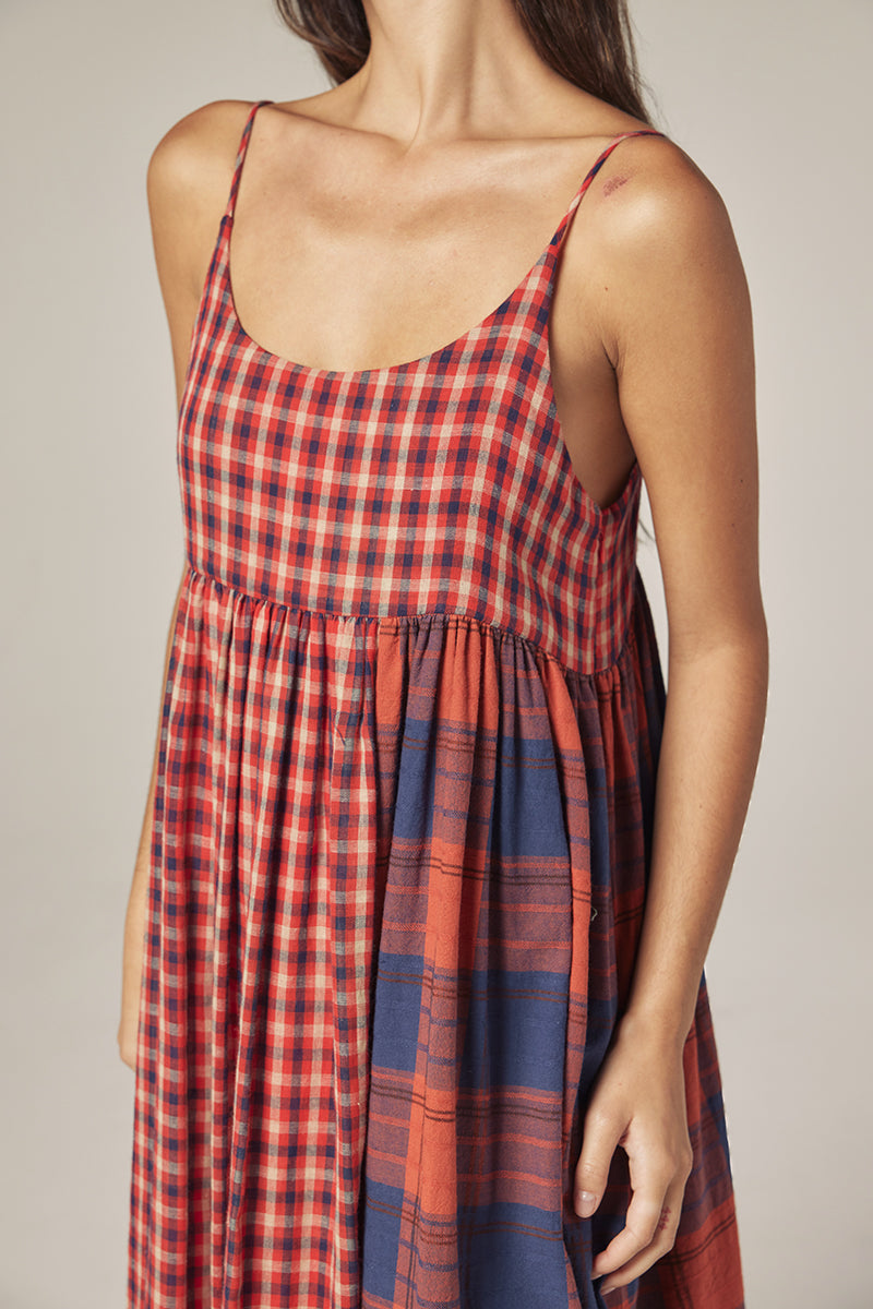 Contrast Midi Dress