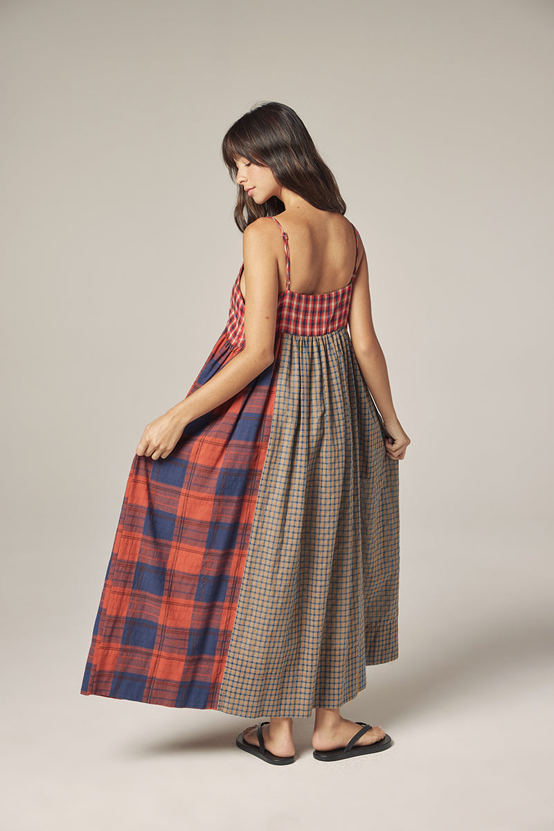 Contrast Midi Dress