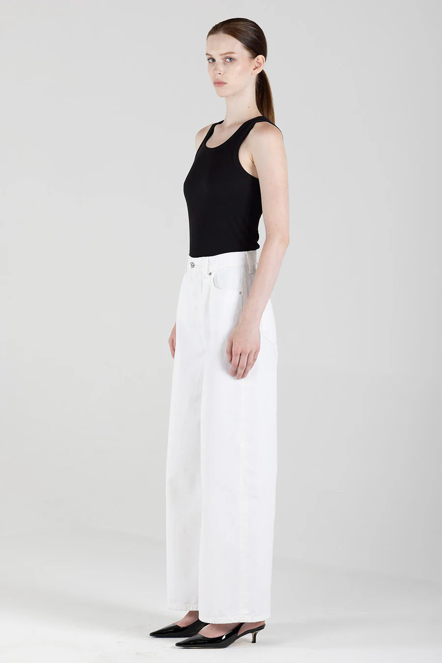 Marley Ultra High Rise Baggy | White