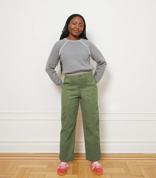 Jess Relaxed Seamed Trousers | Pistachio