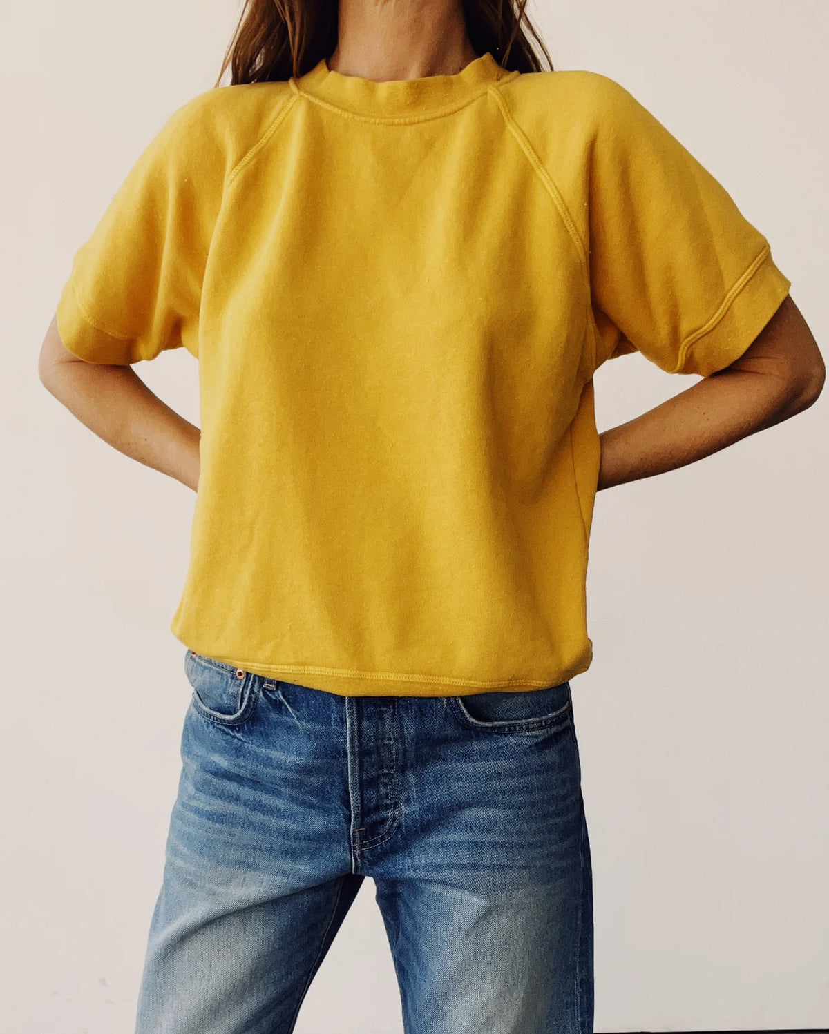 The Short Sleeve Sweatshirt | Goldenrod