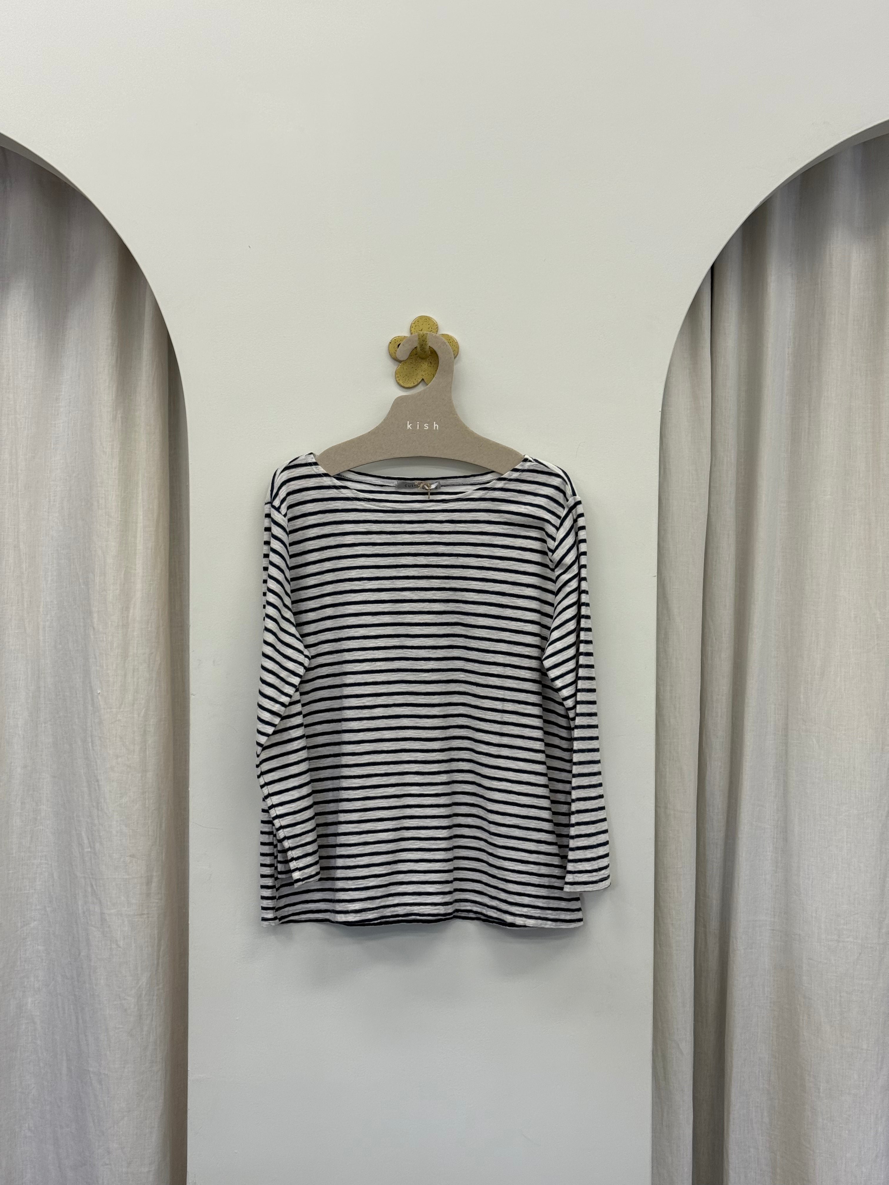 Striped Boatneck Top
