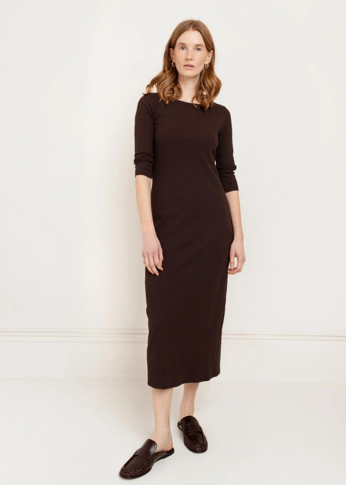 Casey Boatneck Dress | Chocolate