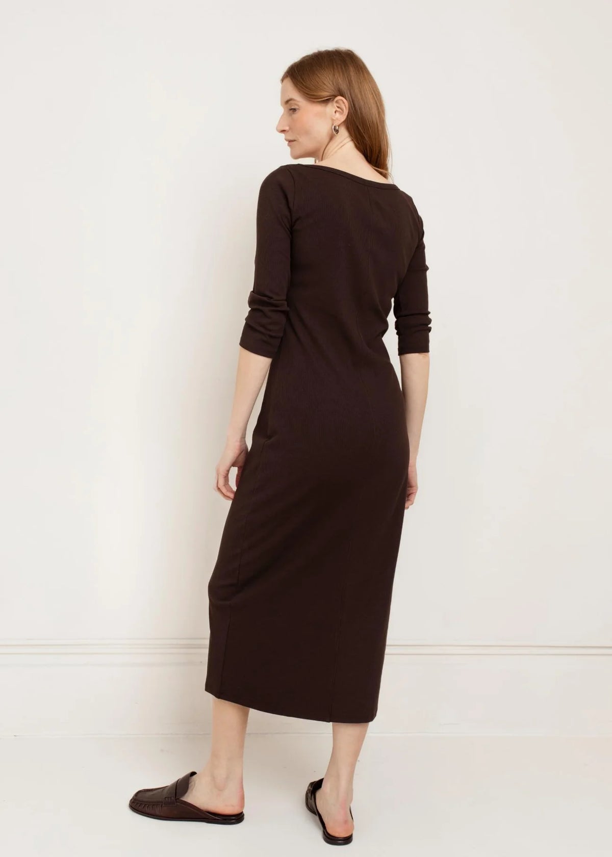 Casey Boatneck Dress | Chocolate