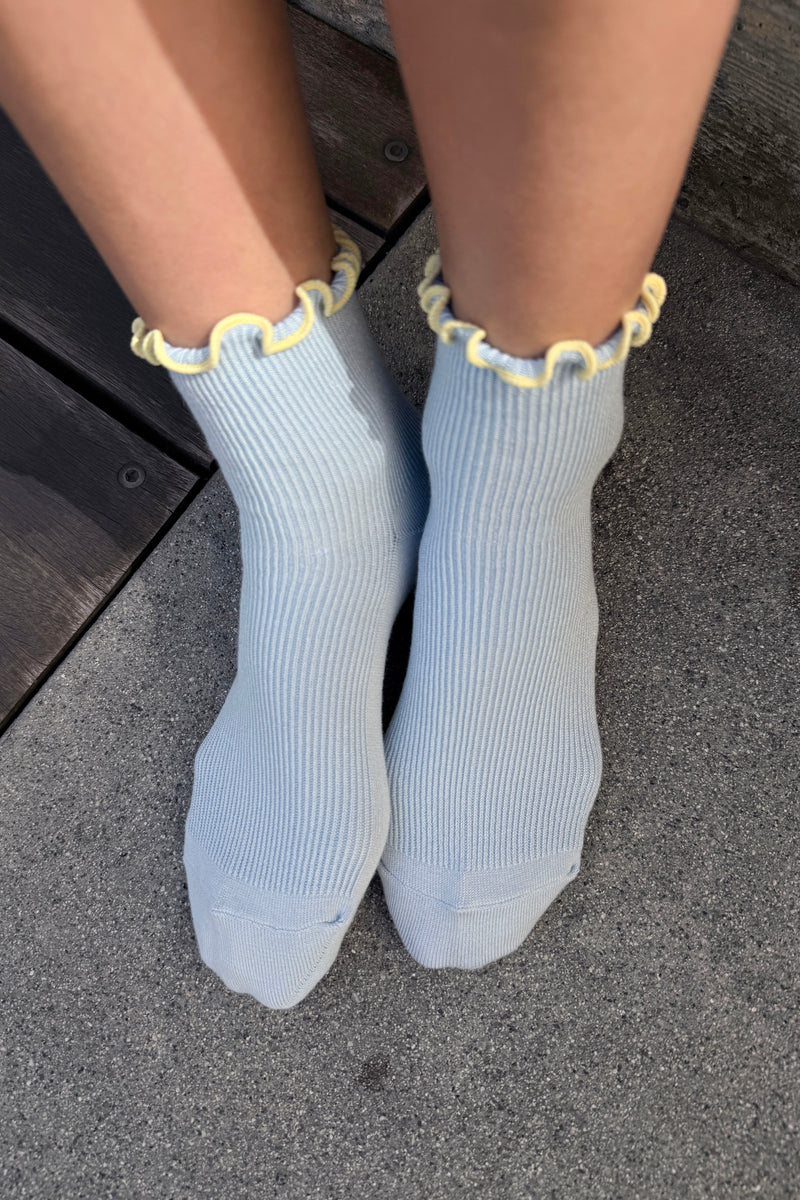 The Petite Ruffled Modal Sock