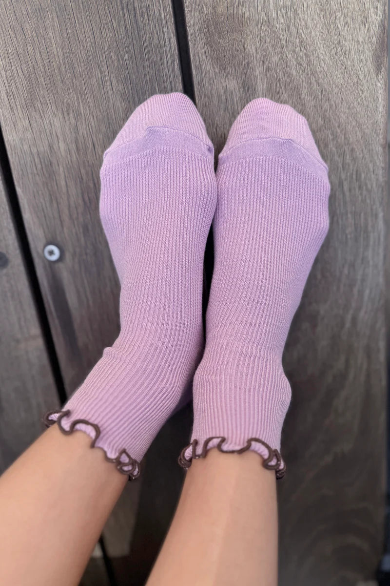 The Petite Ruffled Modal Sock