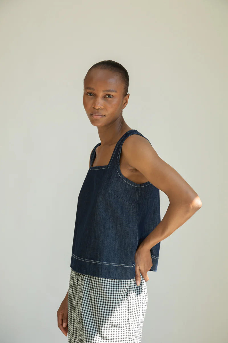 Jess-Leigh Organic Cotton Denim Vest