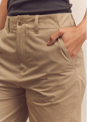 Mid-rise Cotton Trousers