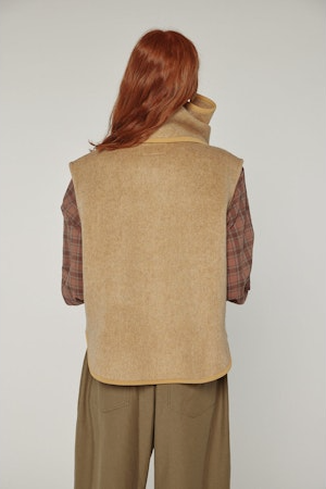 Wool Blended Vest & Scarf