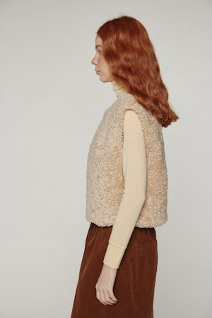 Reversible Fur Short Vest