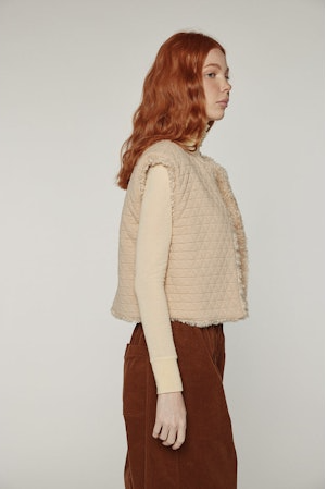 Reversible Fur Short Vest