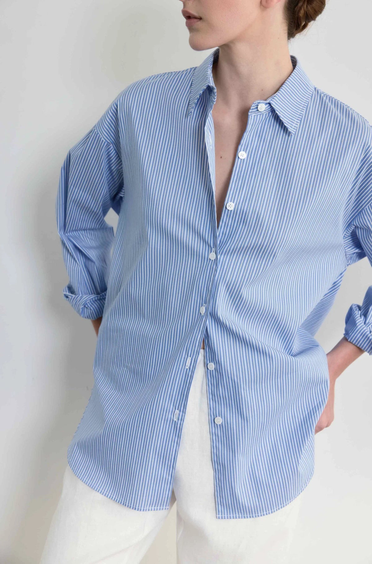 Oversized Shirt | Blue Stripe
