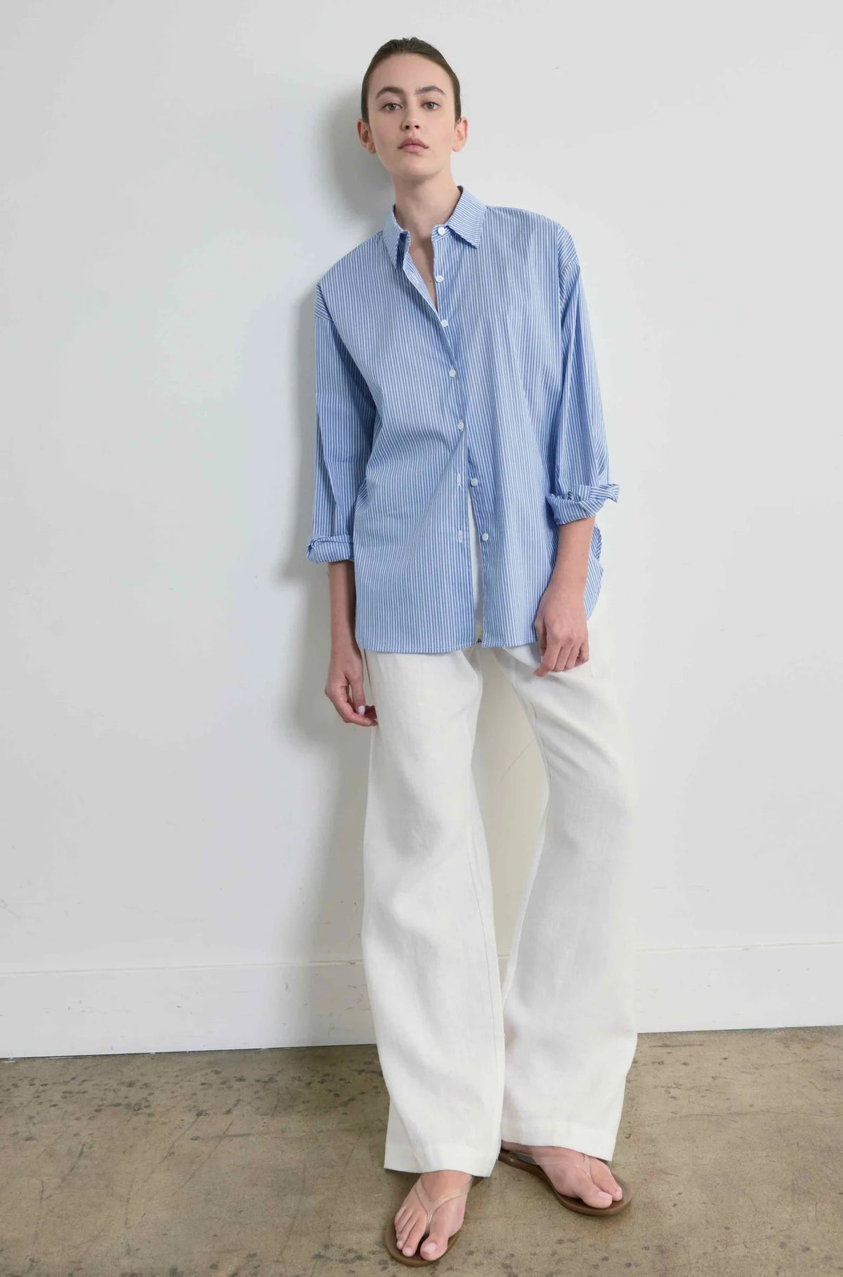 Oversized Shirt | Blue Stripe