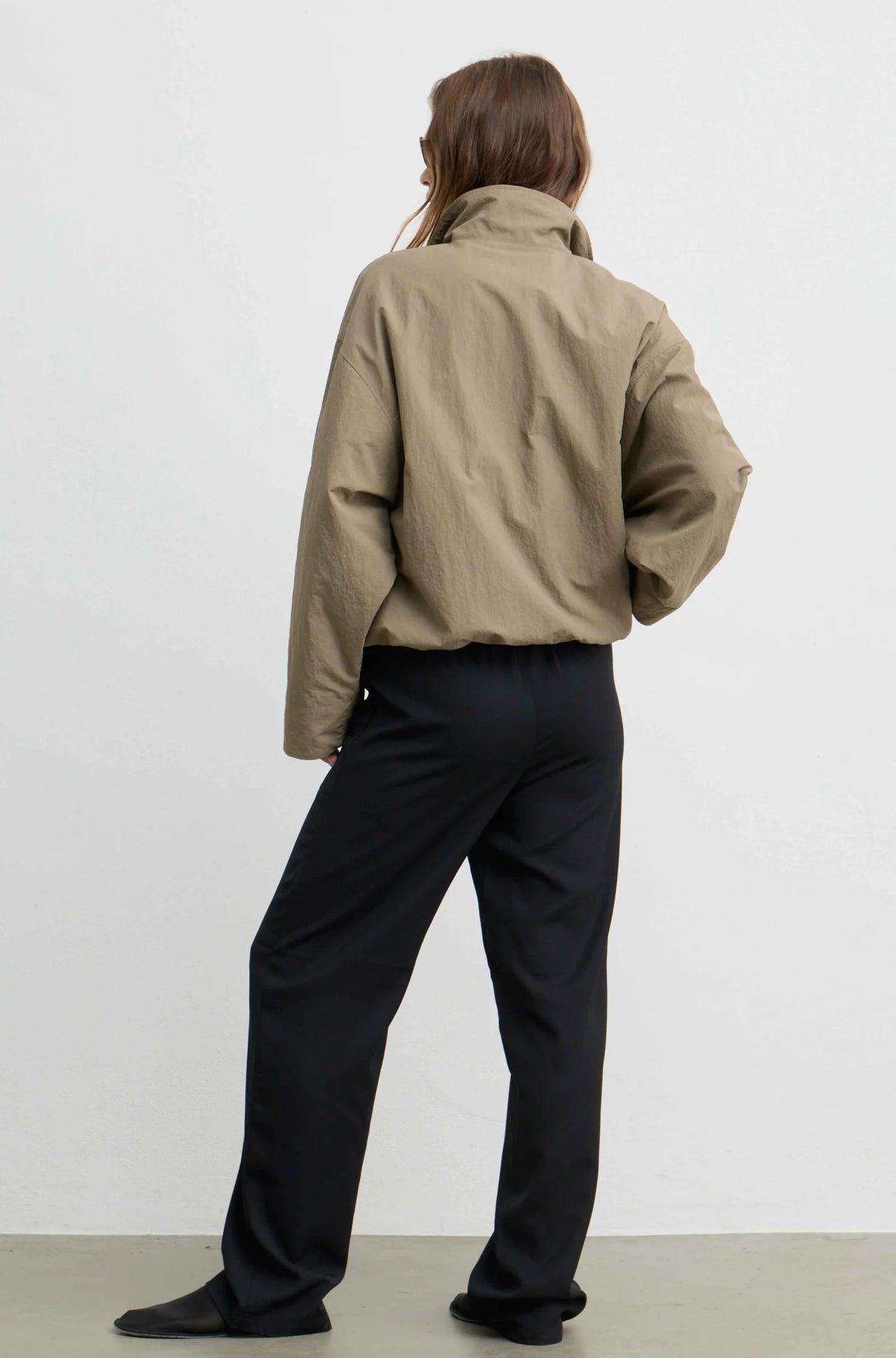 High Neck Jacket | Khaki