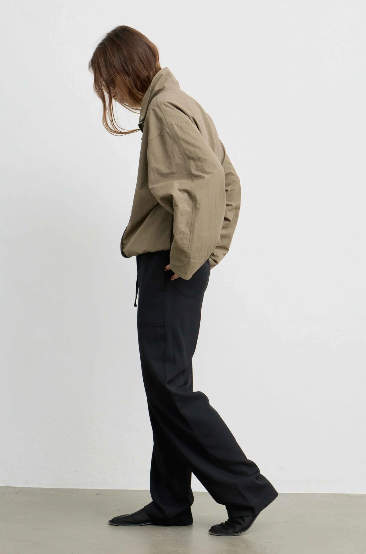 High Neck Jacket | Khaki