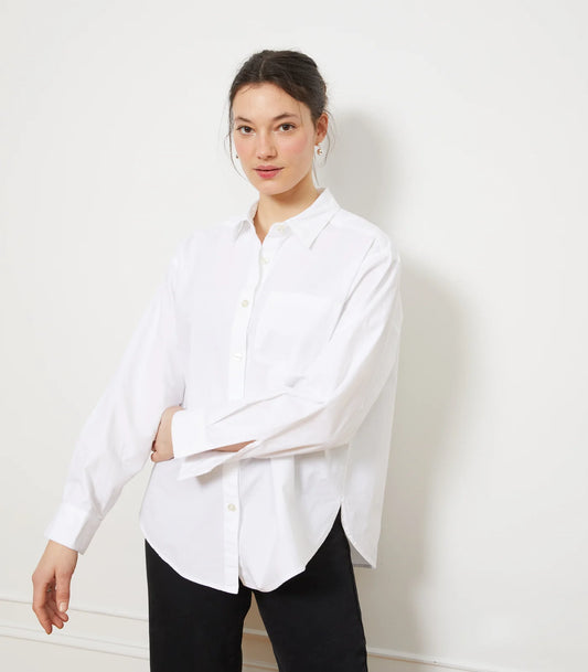 Diana Relaxed Button Up Shirt | White