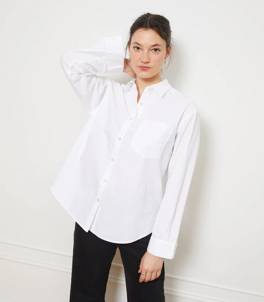 Diana Relaxed Button Up Shirt | White