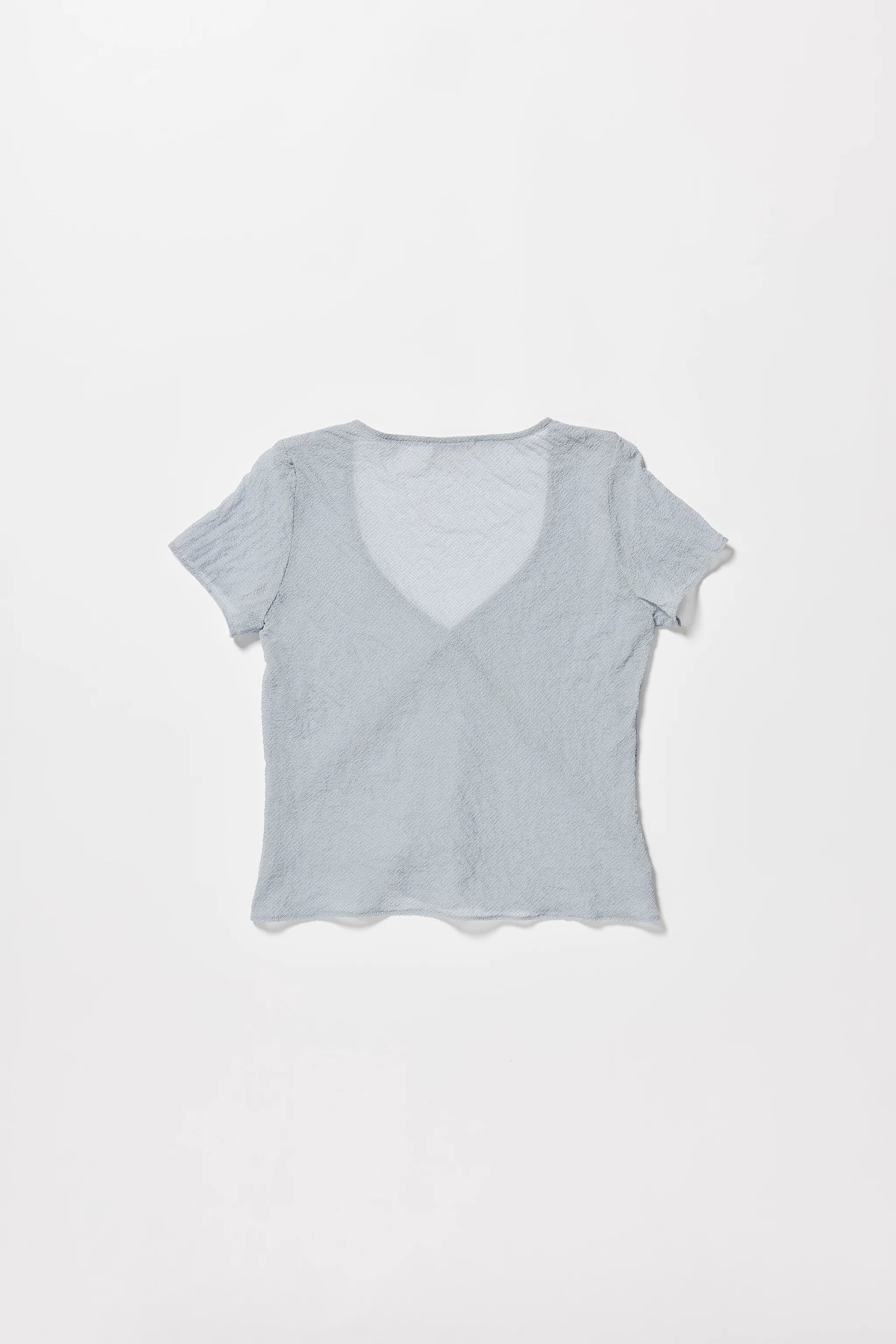 Centered V-neck Top | Pale Blue