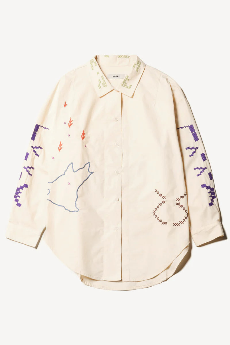 One World Embroidered Shirt
