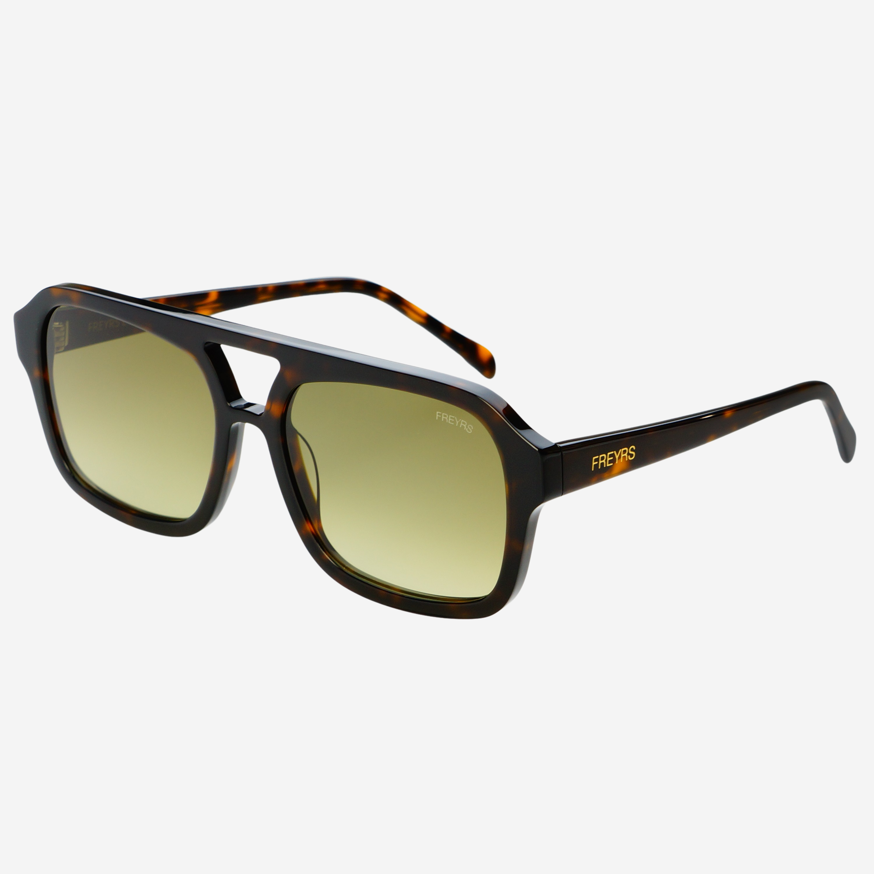 Havana Acetate Aviator Sunglasses: Dark Tortoise