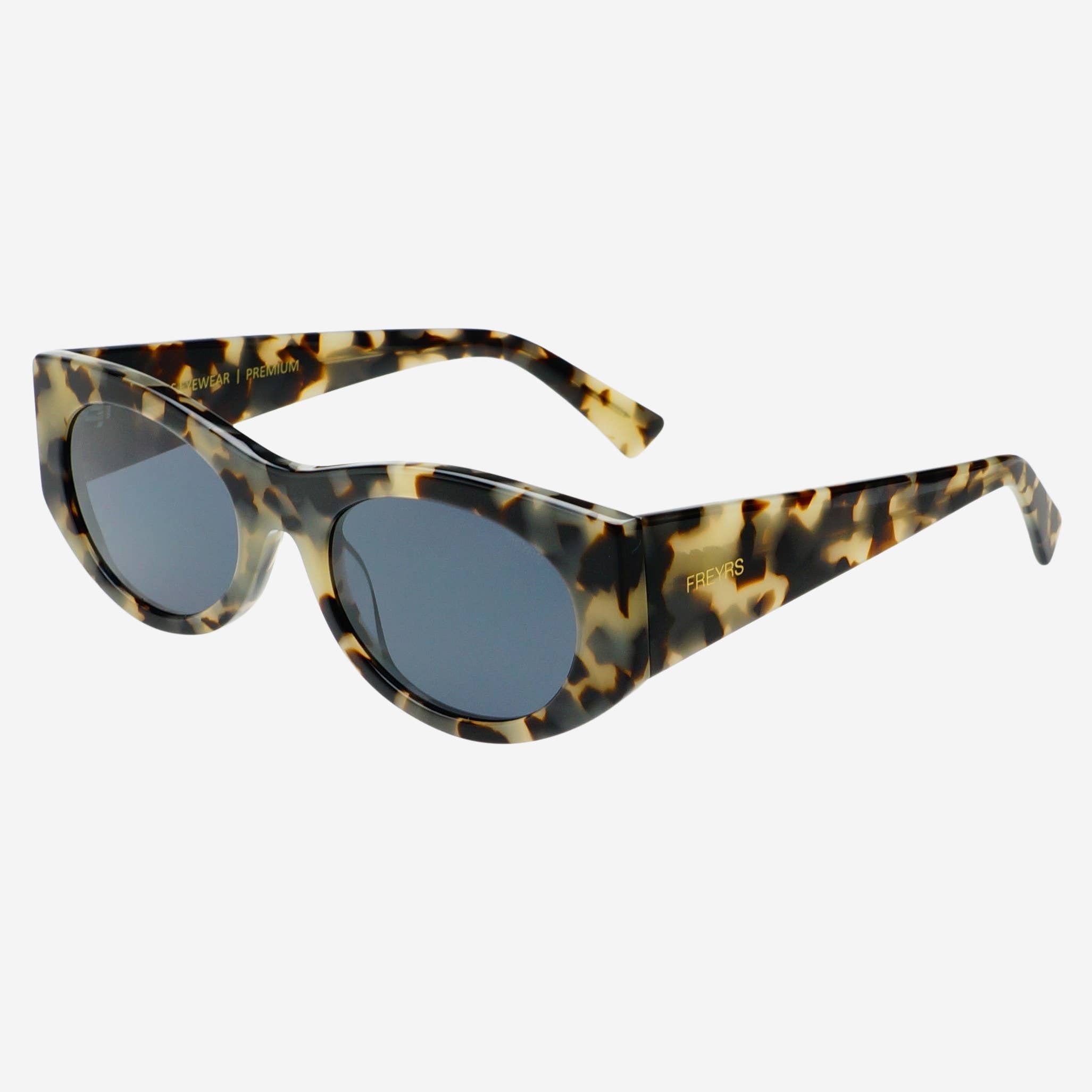 FREYRS Eyewear - Layla Acetate Oval Sunglasses : Gray Tortoise