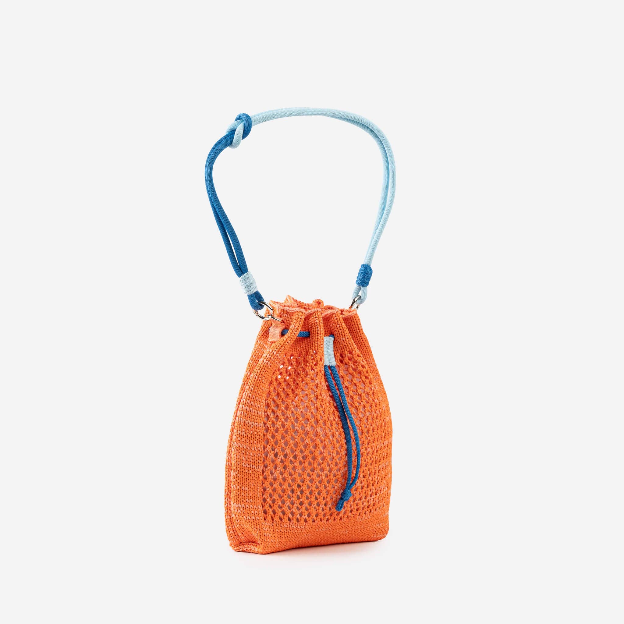 Drawstring Raffia Mini Bag