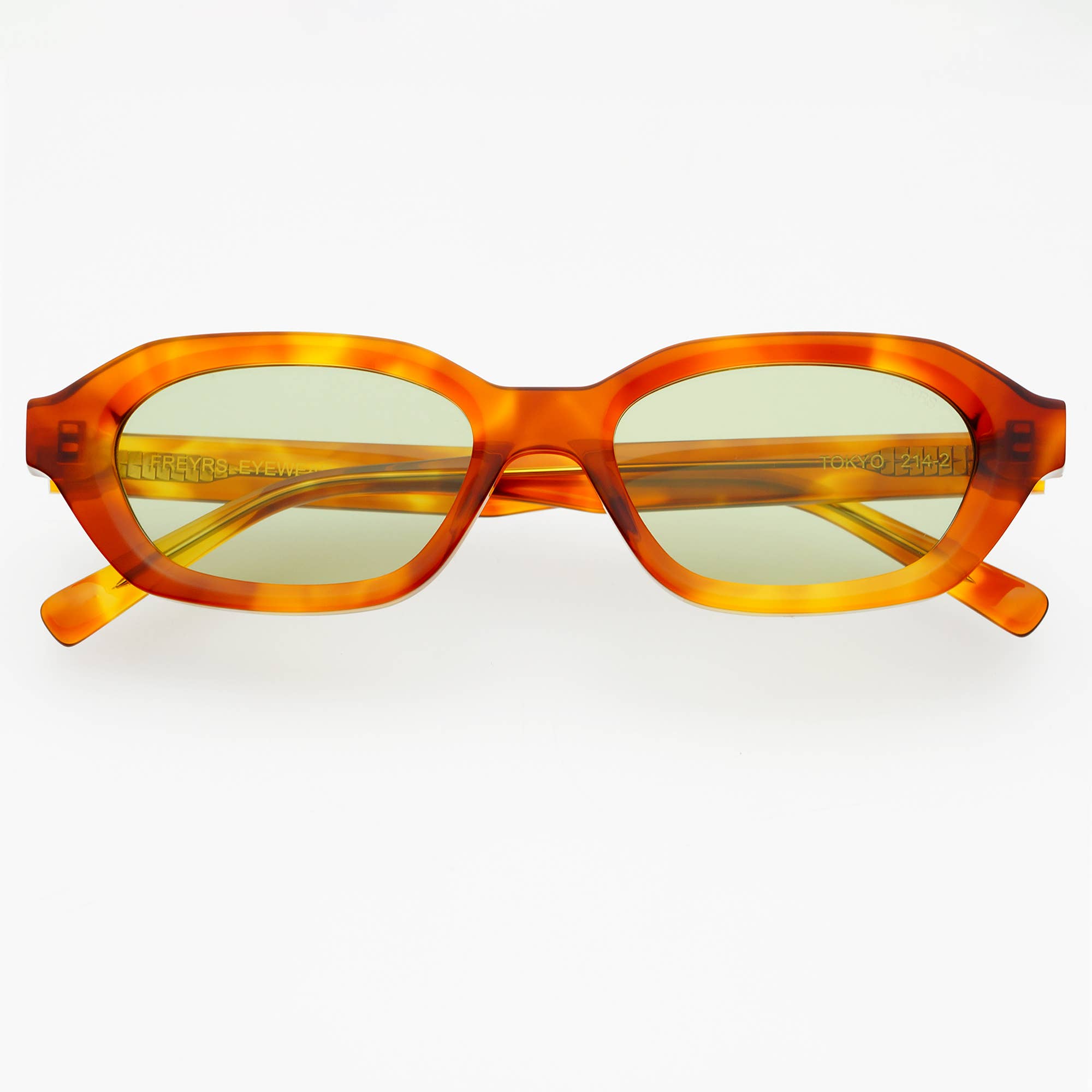 FREYRS Eyewear - Tokyo Acetate Unisex Rectangular Sunglasses: Honey