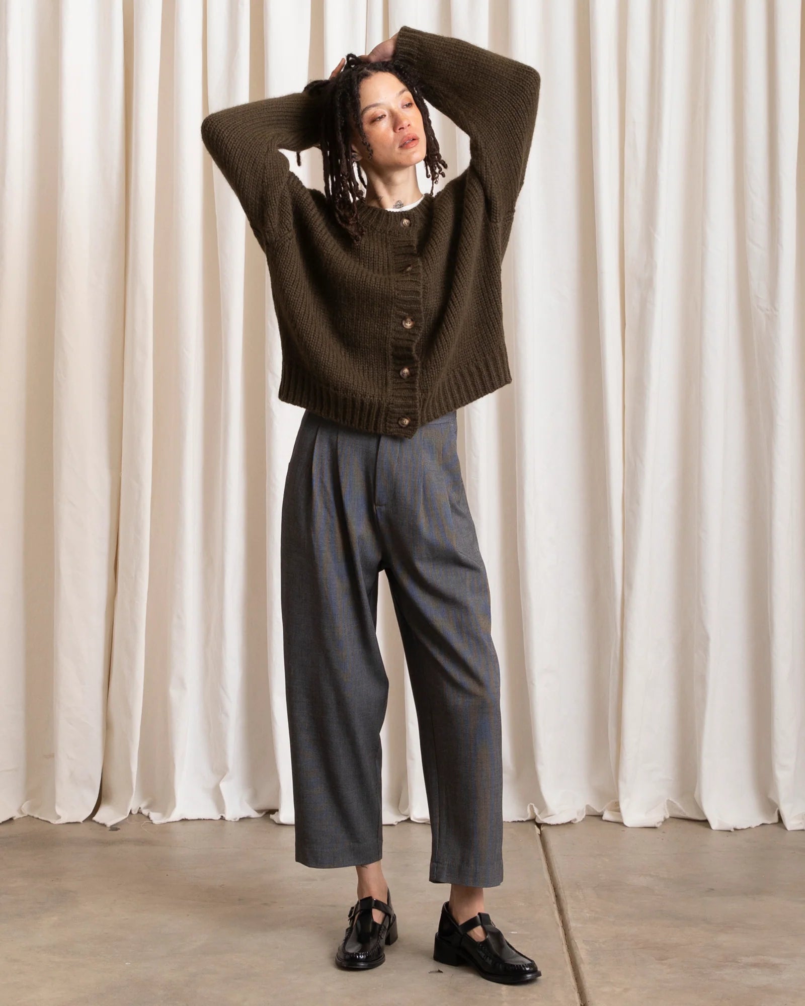 Merino Crew-Neck Cardigan