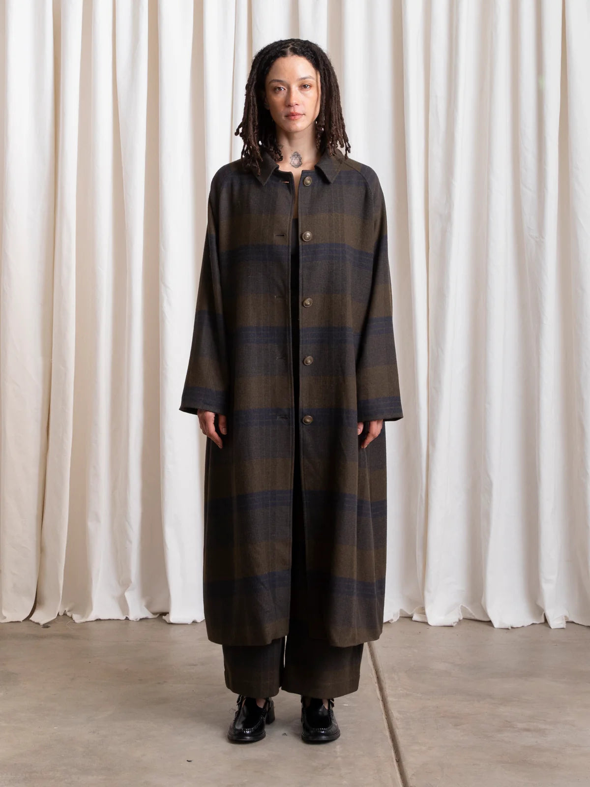 Plaid New Trench