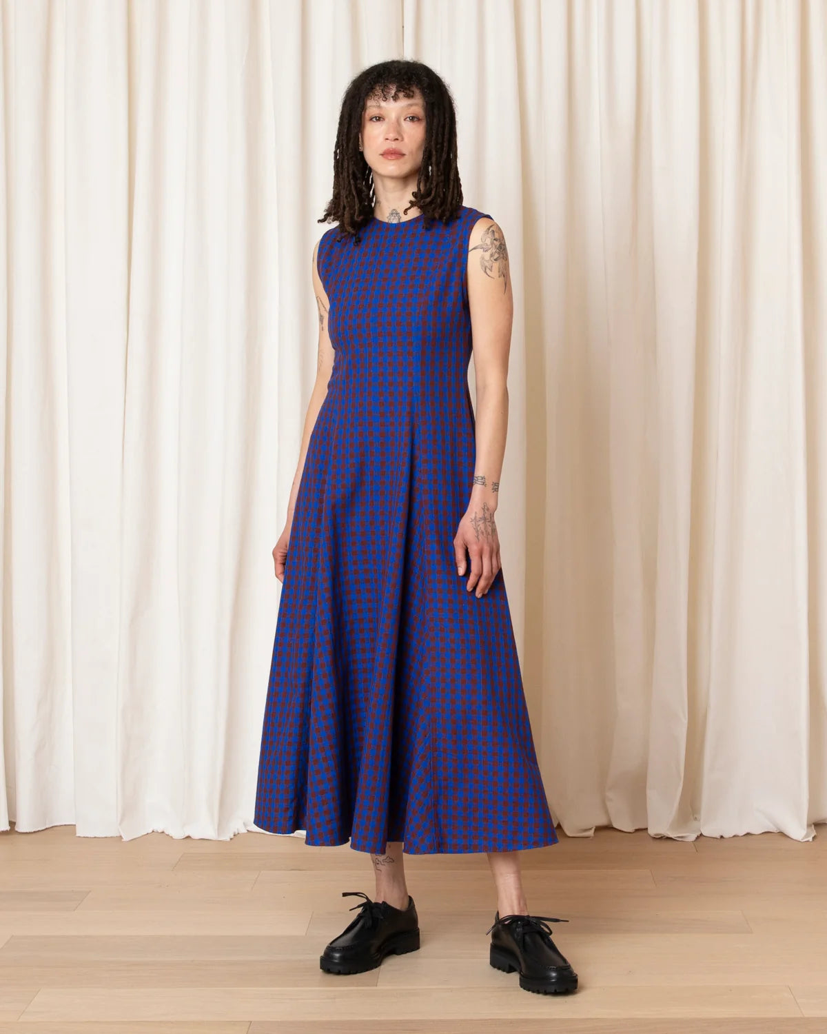 Paneled Midi Dress