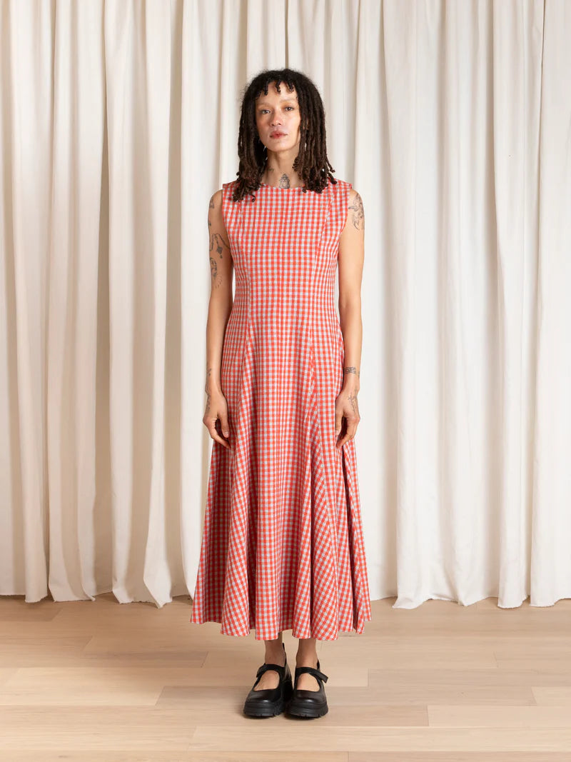 Paneled Midi Dress