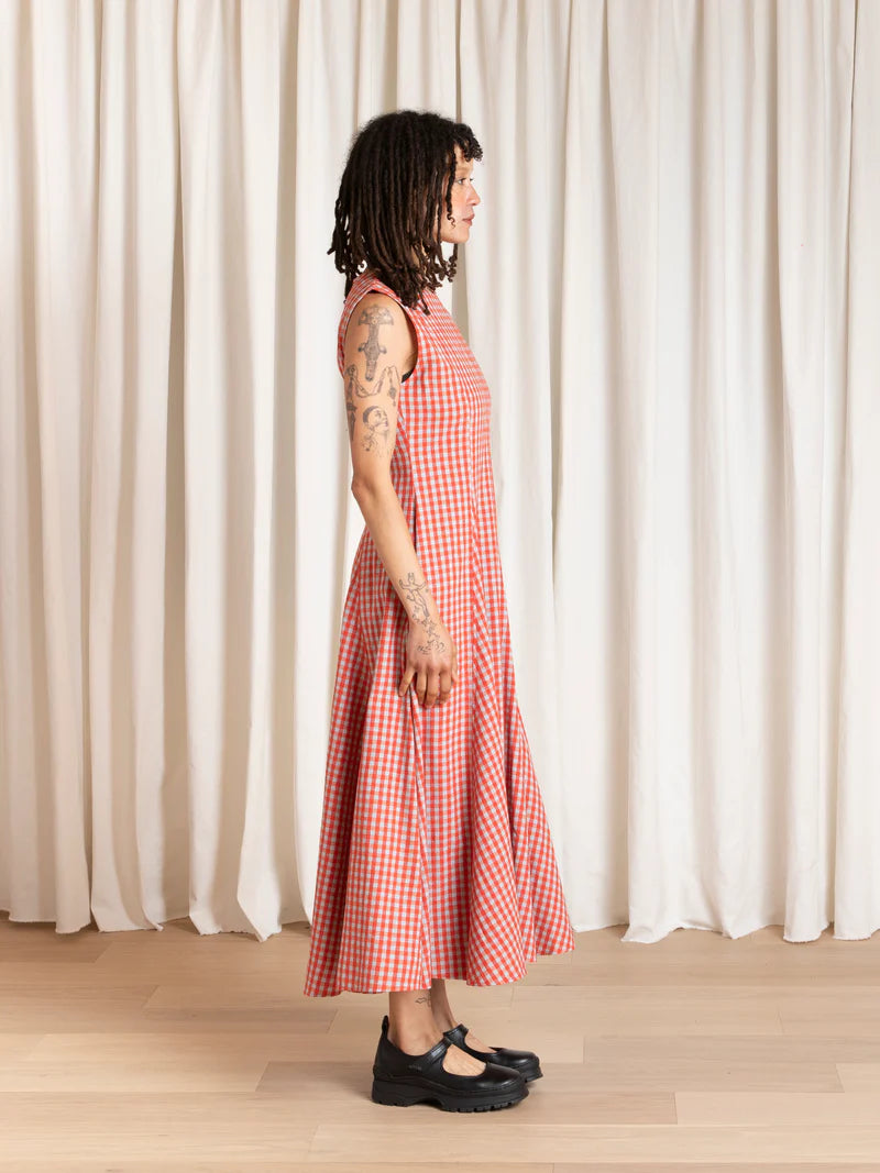 Paneled Midi Dress