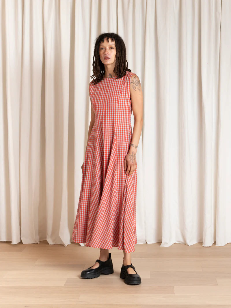 Paneled Midi Dress
